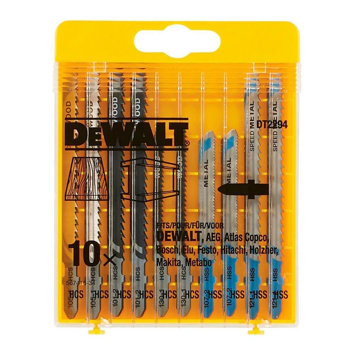 Dewalt DT2294 - Σετ 10 Λάμες για Ξύλο
