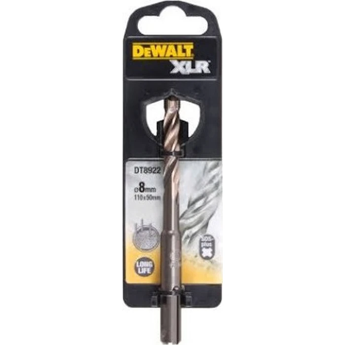 Dewalt FHC Τετράκοπο Τρυπάνι Καρβιδίου με SDS Plus Στέλεχος για Δομικά Υλικά 8x110mm DT8922