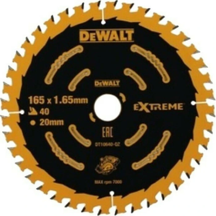 Dewalt Δίσκος Κοπής Ξύλου 165mm 40 Δόντια DT10640-QZ