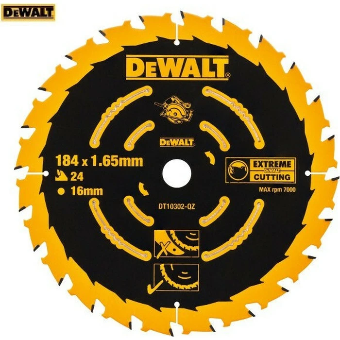 Dewalt Wood Cutting Circular Saw Blade 184 mm 24T DT10302