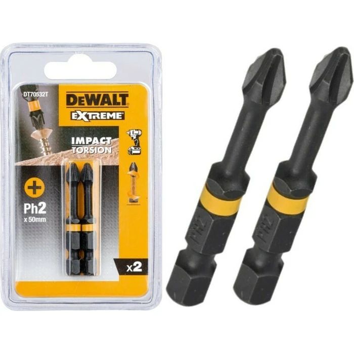 Dewalt Σετ 2 Μύτες Κατσαβιδιού Σταυρός Extreme DT70532T
