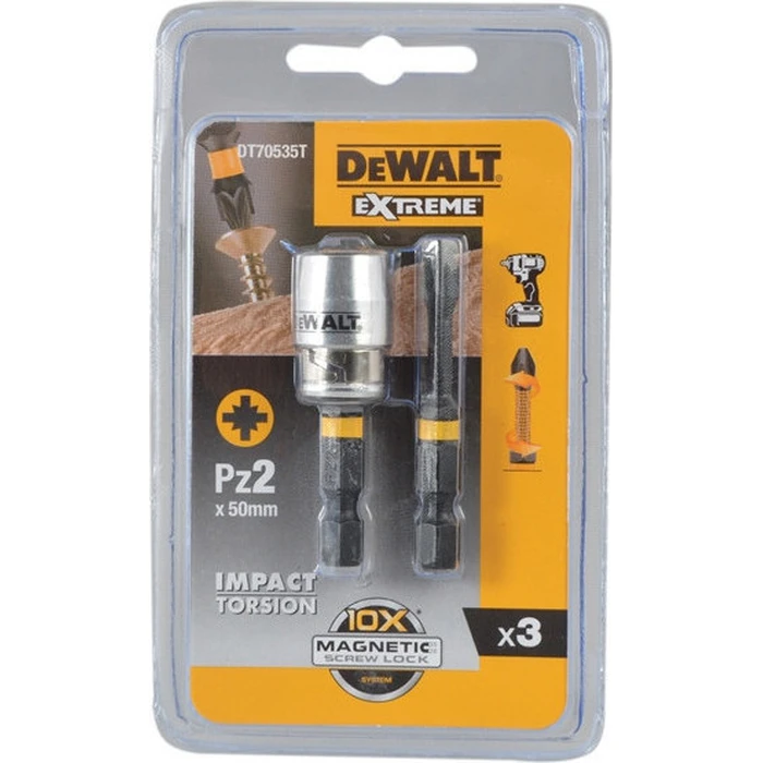 Dewalt Σετ 2 Μύτες Κατσαβιδιού Impact DT70535T