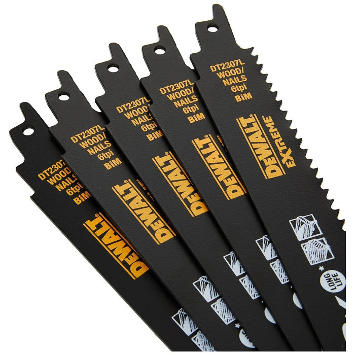 Dewalt Λάμες πριονιού 228mm 5τμχ (DT2307L)