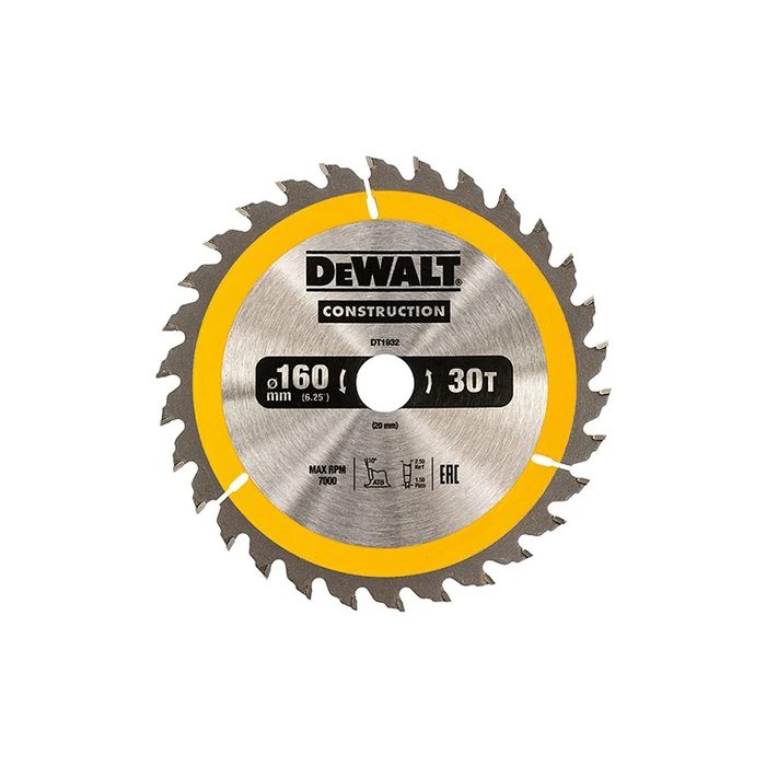 Dewalt 160mm 30-Tooth Wood Cutting Circular Saw Blade DT1932-QZ