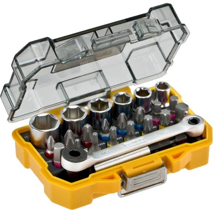 Dewalt DT71516 1/4" Ratchet and Socket Set, 24-piece