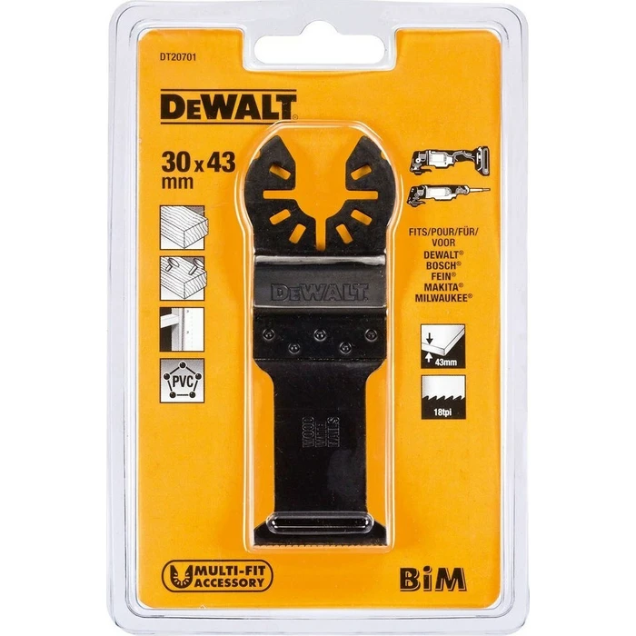 Dewalt Λάμα Πολυεργαλείων DT20701 για Κοπή Ξύλου με Καρφιά (43x30 mm)
