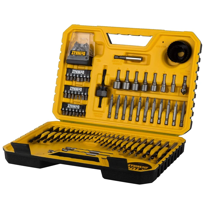 Dewalt Drill and Bit Set 100 Pieces with Cylindrical Shank DT71563