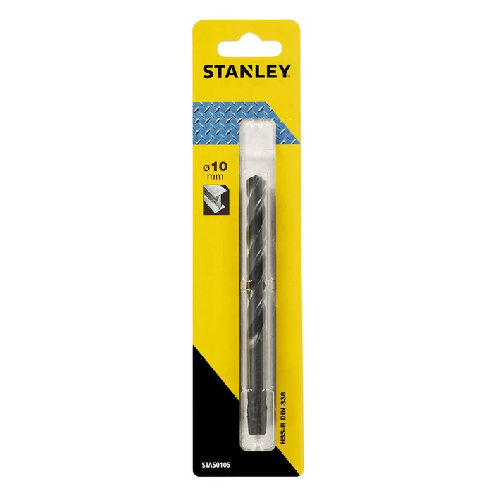 Stanley Τρυπάνι HSS‑R για Μέταλλο 10 mm με Κυλινδρικό Στέλεχος (STA50105)