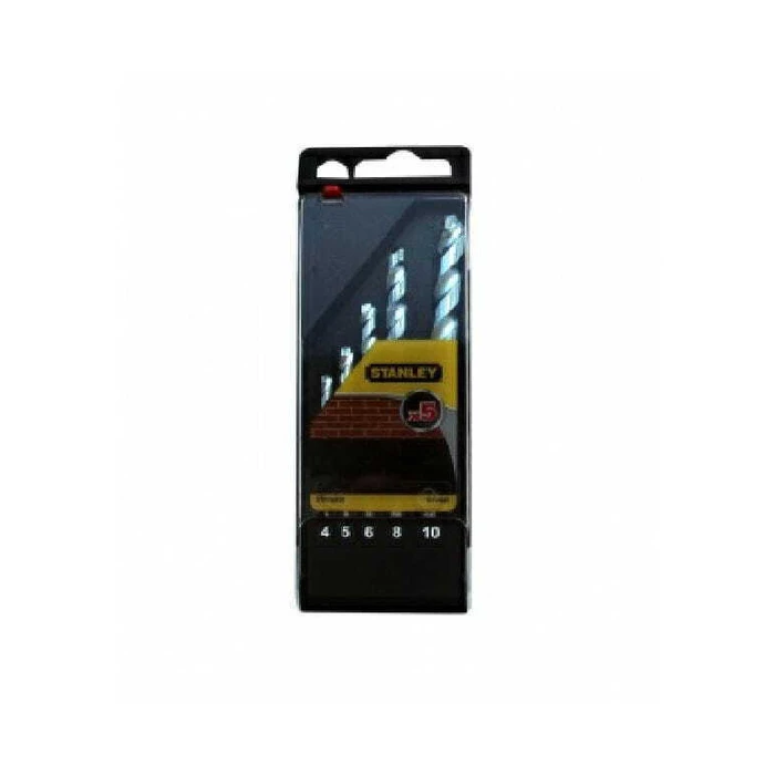 Stanley STA56035 Masonry Drill Bit Set 5 pcs (4.0 / 5.0 / 6.0 / 8.0 / 10.0 mm)