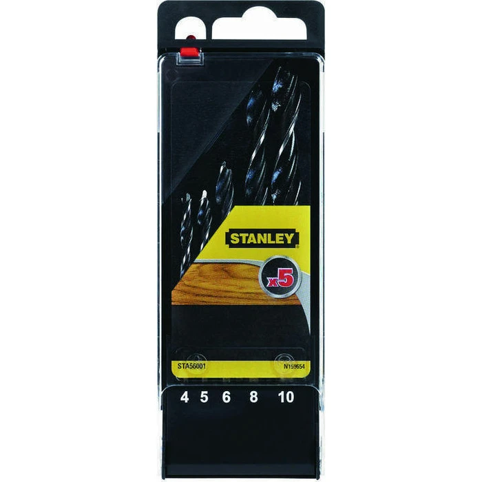 Stanley 5-piece Wood Drill Bit Set with Cylindrical Shank STA56001
