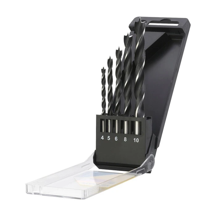 Stanley 5-piece Wood Drill Bit Set with Cylindrical Shank STA56001