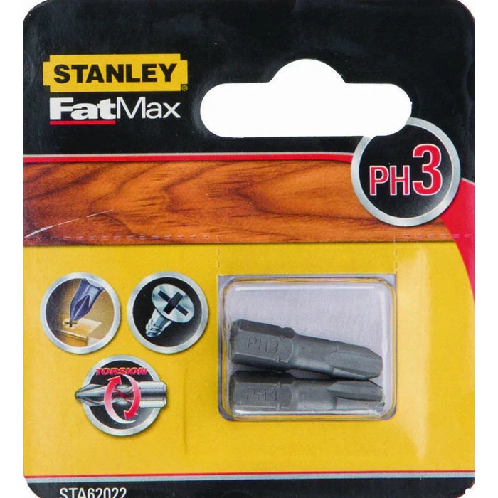 Stanley FatMax Screwdriver Bit Set PH3 25mm 2pcs STA62022
