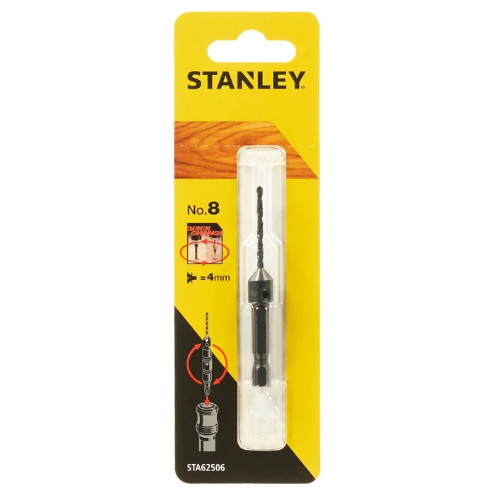 Stanley Drill Bit with Hex Shank for Wood 8mm STA62506