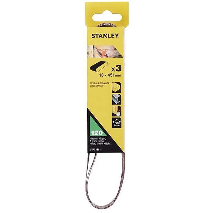 Stanley Ταινία Λείανσης K120 13x451mm Σετ 3τμχ