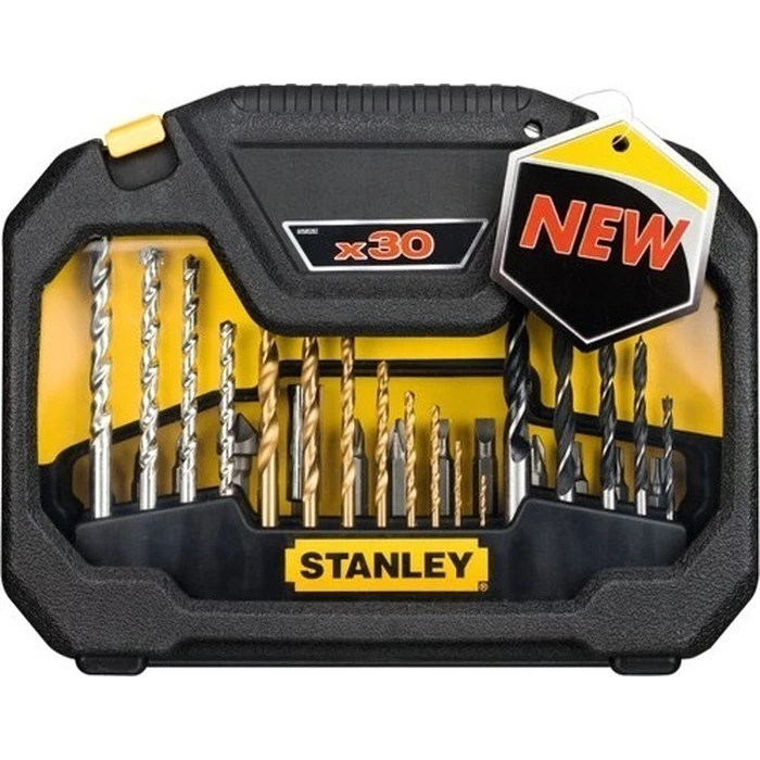 Stanley Σετ 30 Τρυπάνια Τιτανίου με Κυλινδρικό Στέλεχος για Ξύλο και Μέταλλο STA7183
