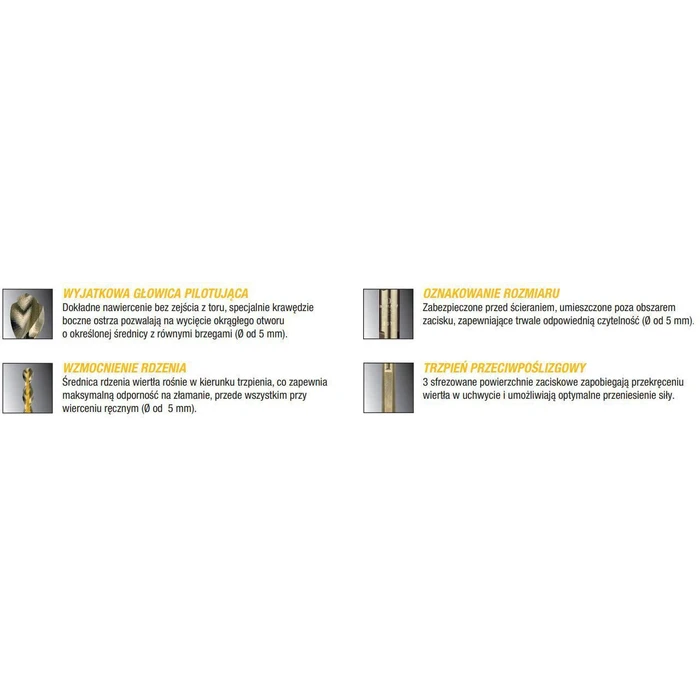 Dewalt 10pc Cobalt Drill Bit Set for Metal with Cylindrical Shank - DT4924