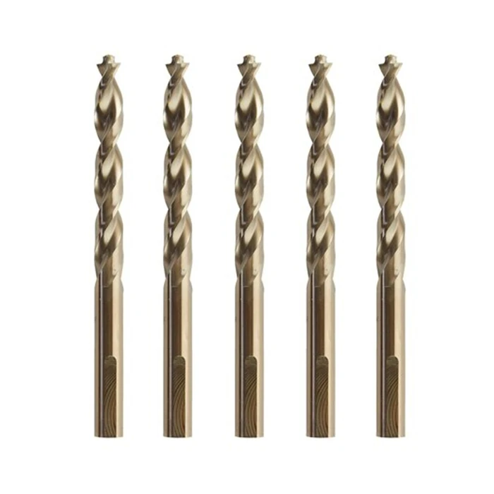 Dewalt 5-Piece Cobalt Drill Bit Set with Cylindrical Shank for Metal DT4947