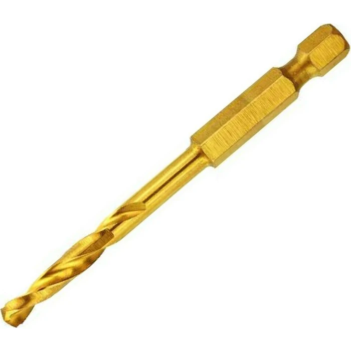 Dewalt Σετ 10 HSS-TiN Τρυπάνια Τιτανίου με Εξάγωνο Στέλεχος για Μέταλλο DT50050