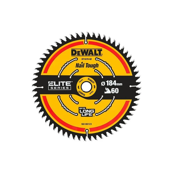 Dewalt Cutting Disc / Saw Blade 184 x 16 mm, 60 Teeth (DT1670)