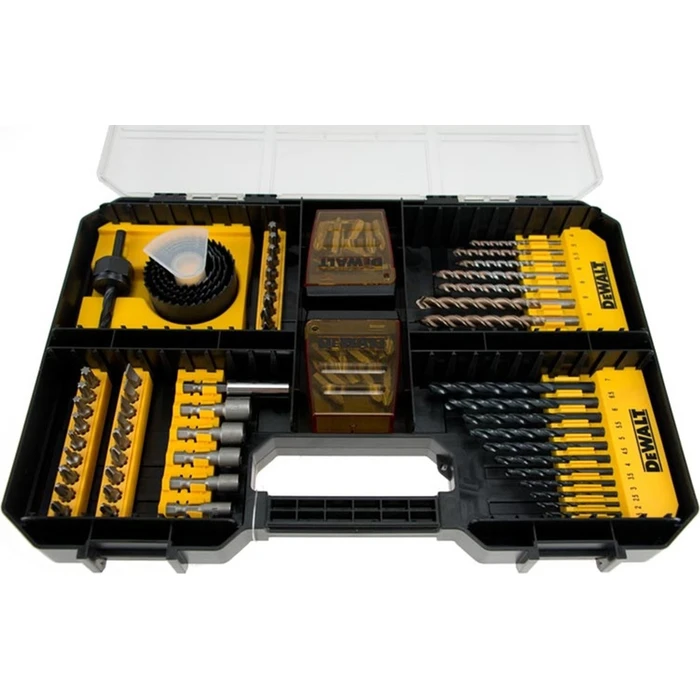 Dewalt Σετ 100 Τρυπάνια και Μύτες σε Κασετίνα TSTAK DT71569