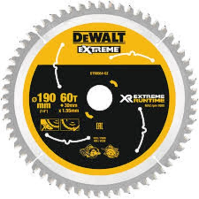 Dewalt Δίσκος Κοπής Ξύλου 190mm 60 Δόντια DT99564-QZ