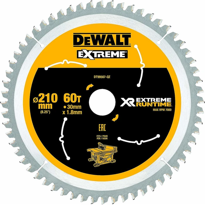 Dewalt 210mm Wood Cutting Saw Blade 60 Teeth DT99567