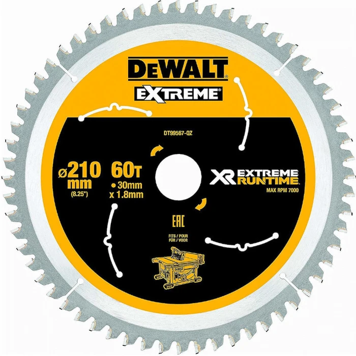 Dewalt 210mm Wood Cutting Saw Blade 60 Teeth DT99567