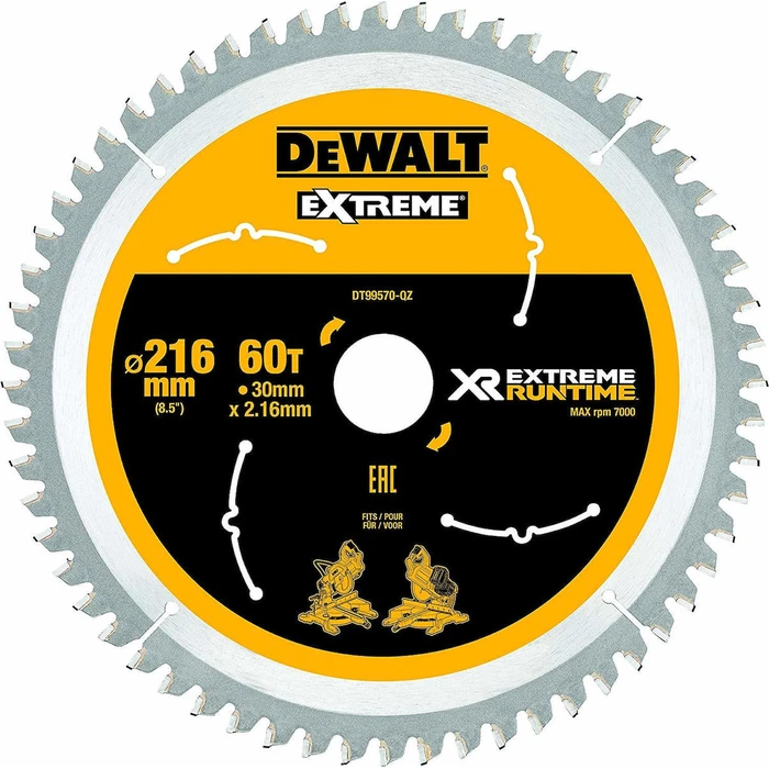 Dewalt 216mm Wood Cutting Blade 60 Teeth DT99570-QZ