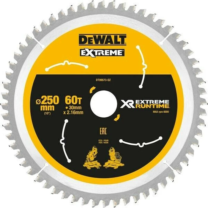 Dewalt 250mm Wood Cutting Blade 60 Teeth DT99573-QZ