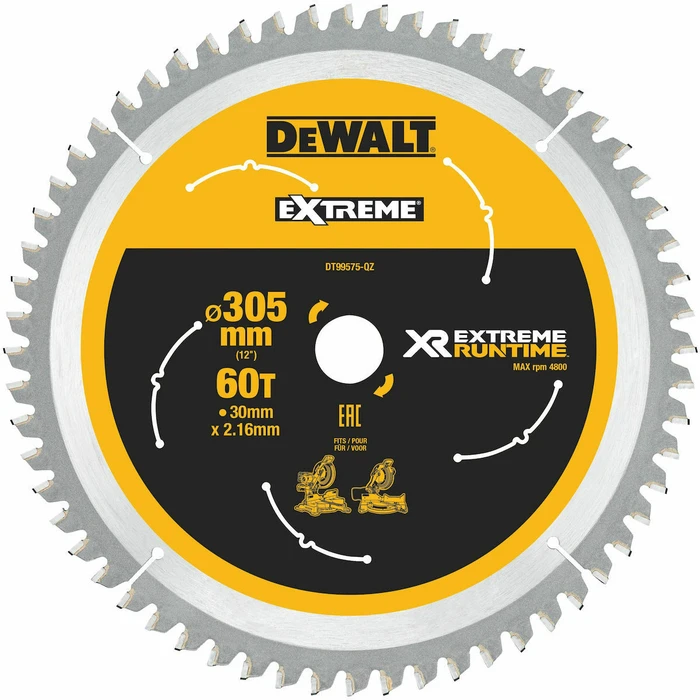 Dewalt Δίσκος κοπής ξύλου 305mm 60 Δόντια DT99575-QZ