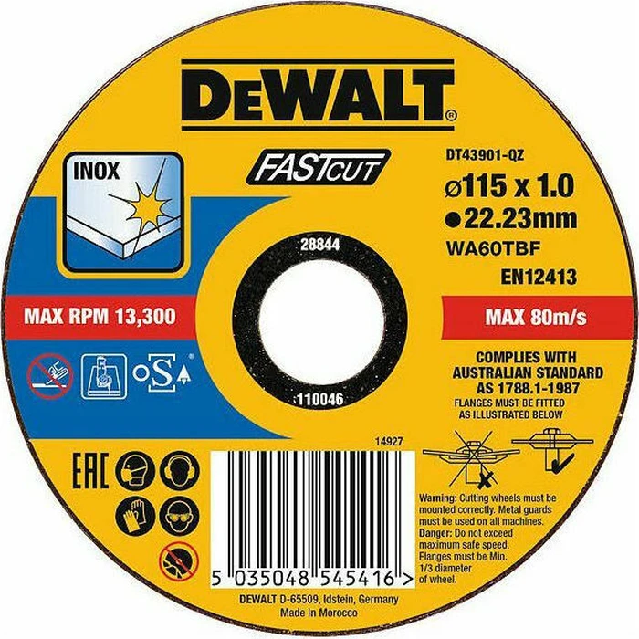 Δίσκος κοπής μετάλλου Dewalt DT43908-QZ 180mm