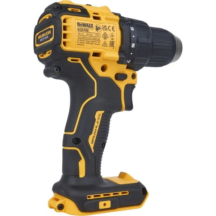 Dewalt Δραπανοκατσάβιδο Μπαταρίας Solo Brushless 18V DCD708N