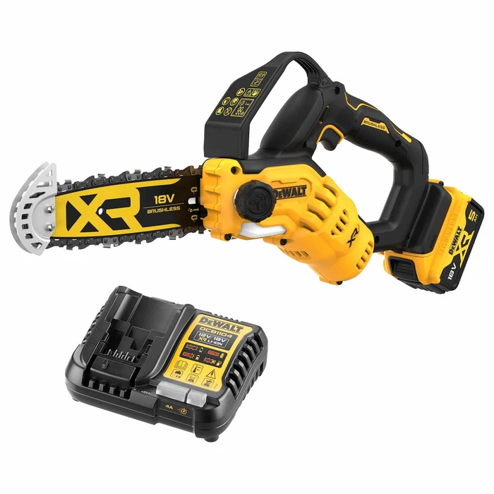 Dewalt Κλαδευτικό Αλυσοπρίονο Μπαταρίας 1x5Ah Brushless 18V 2.1kg με Λάμα 20cm DCMPS520P1
