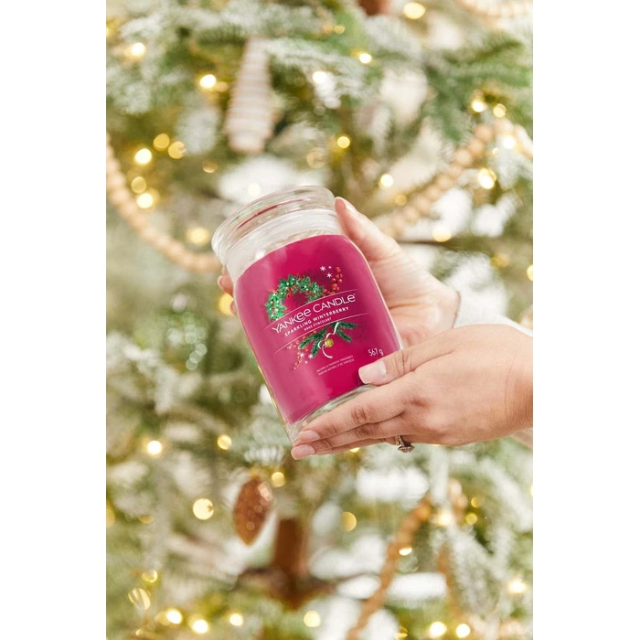 Yankee Candle Signature Sparkling Winterberry Jar Candle, 567 g (Large)