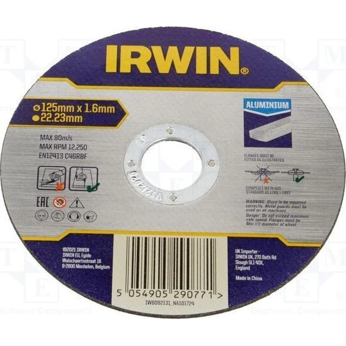 Irwin 125mm Aluminium Cutting Disc IW8082131