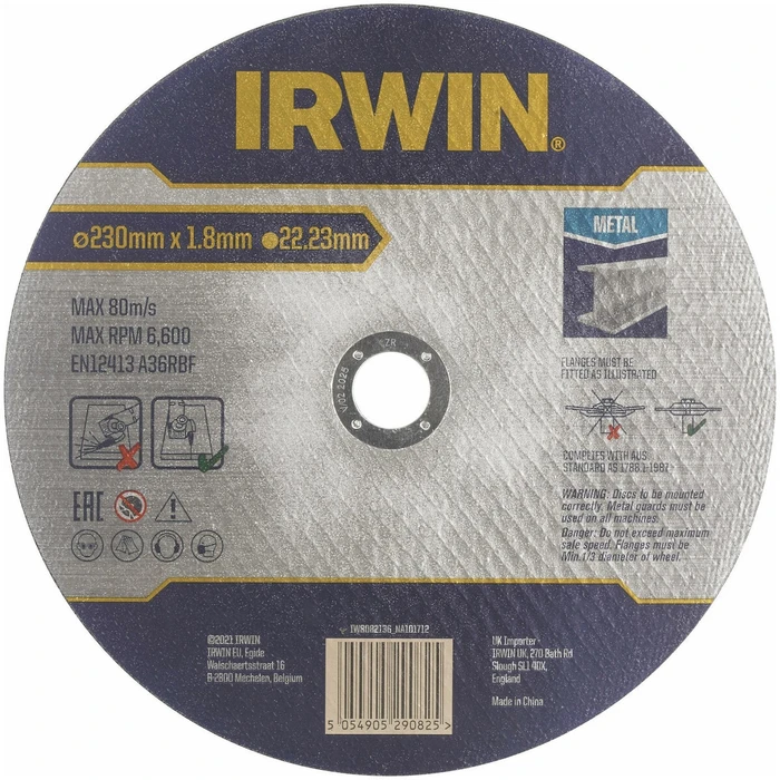 Irwin Δίσκος Κοπής Μετάλλου 230 mm IW8082136