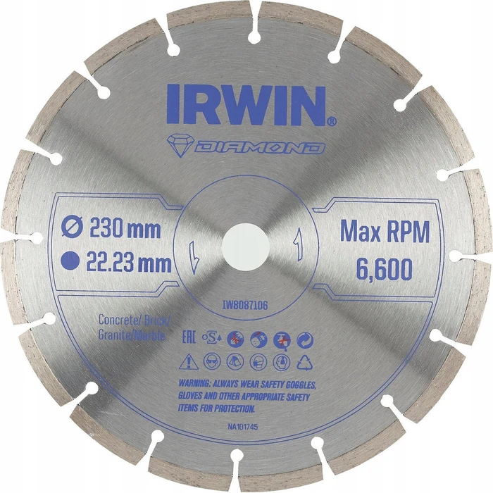 Irwin Δίσκος Κοπής Δομικών Υλικών 230mm (IW8087106)