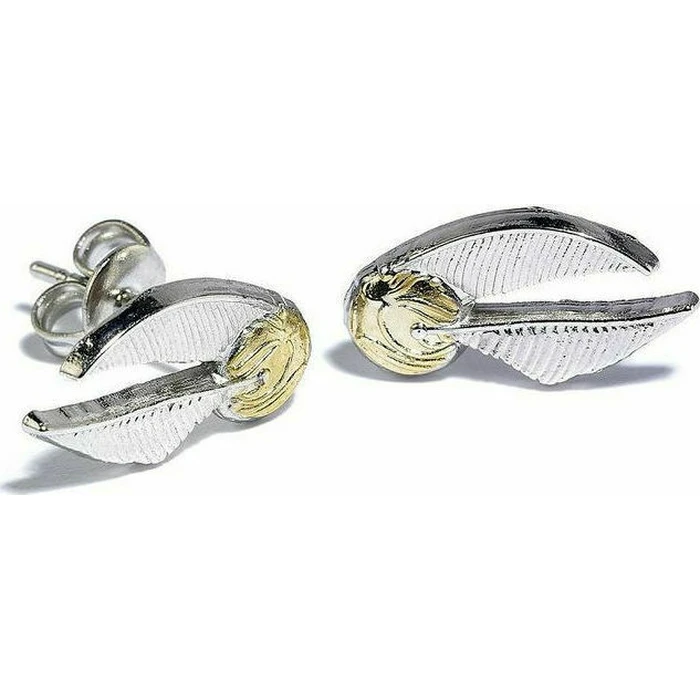 The Carat Shop Ltd Harry Potter Deathly Hallows Golden Snitch Platform Stud Earring Set