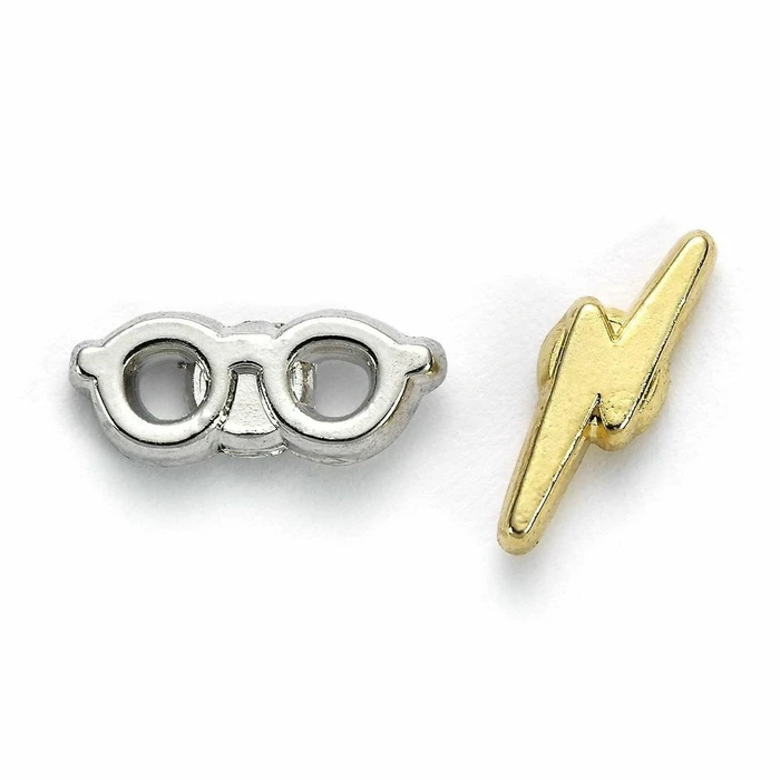 The Carat Shop Ltd Σκουλαρίκια με καρφάκι Harry Potter Lightning Bolt and Glasses