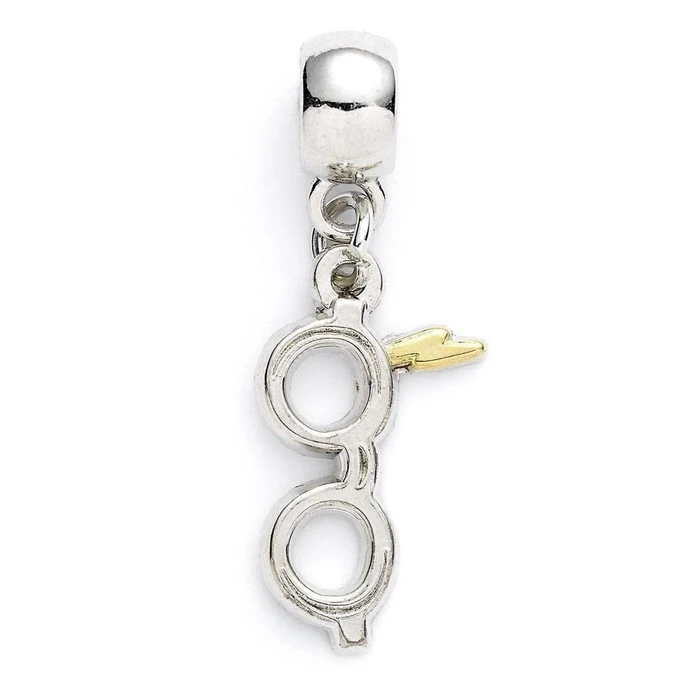 Harry Potter The Carat Shop Ltd Lightning Bolt with Glasses Slider Charm Silver