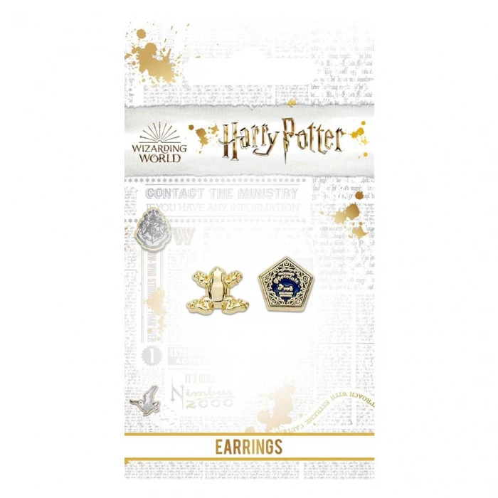 Harry Potter Stud Earrings The Carat Shop Ltd Chocolate Frog and Box
