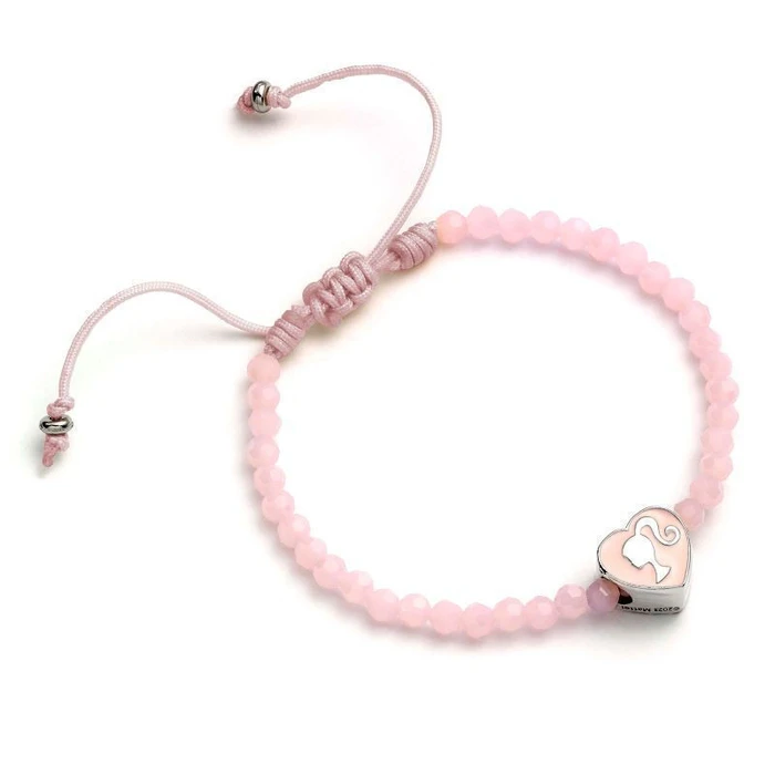 Barbie Βραχιόλι Φιλίας The Carat Shop Pink Bead με Χάντρα σε Σχήμα Καρδιάς
