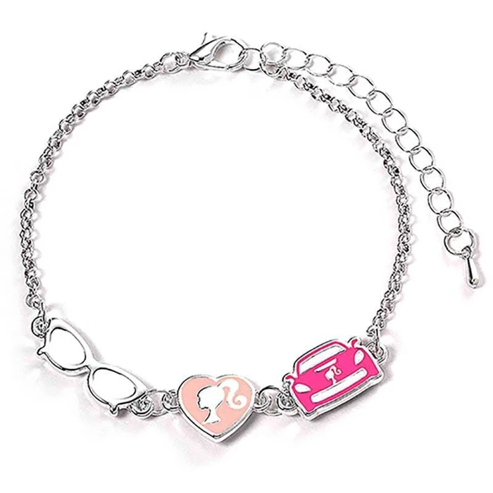 The Carat Shop Barbie Βραχιόλι με Τρία Εμαγιέ Κλασικά Charms