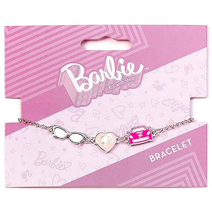 The Carat Shop Barbie Βραχιόλι με Τρία Εμαγιέ Κλασικά Charms