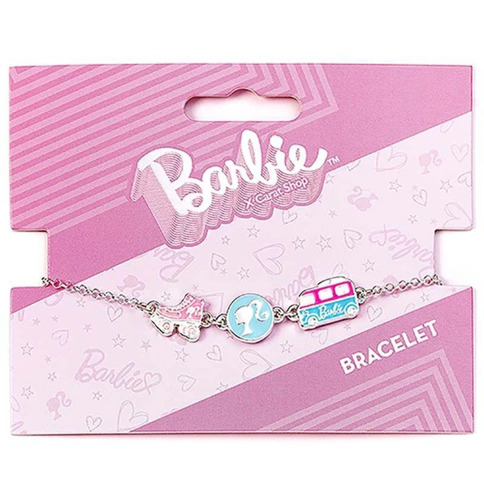 The Carat Shop Ltd Barbie Βραχιόλι με Τρεις Εμαγιέ Γοητευτικές Χάντρες