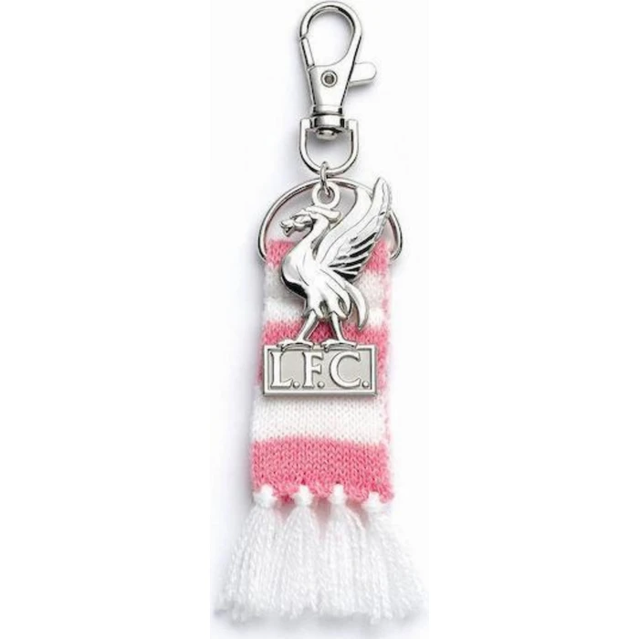 The Carat Shop Ltd Λουρί με φουλάρι Pink Stripe Scarf and Liverbird Backpack Hanger