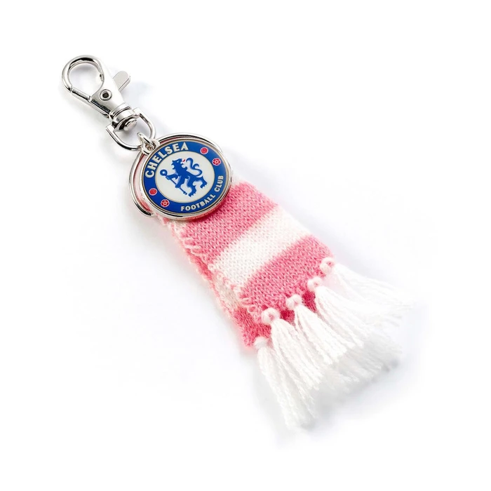 The Carat Shop Ltd Τσάντα Πλάτης Μπρελόκ Chelsea FC Pink Stripe Scarf and Logo Backpack Hanger