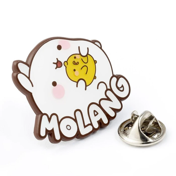 The Carat Shop: Molang - Καρφίτσα με το λογότυπο Molang και Piu Piu (MLPB0129)