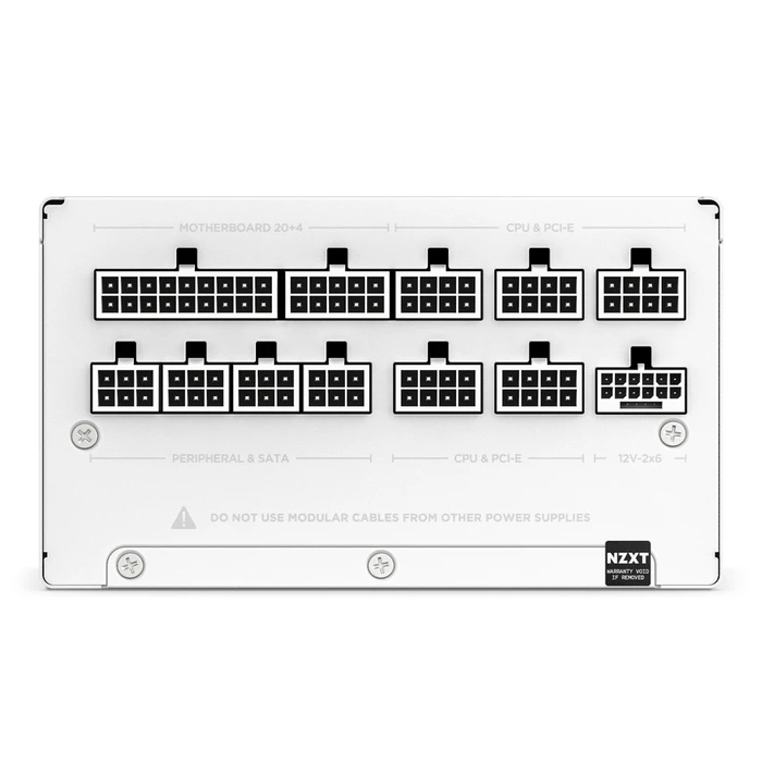 NZXT C1000 Gold ATX 3.1 1000W Full Modular 80 Plus Gold Power Supply (White) - PA-0G2BW-EU