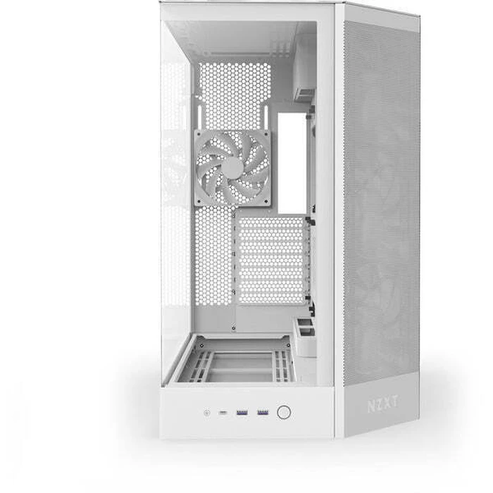 NZXT H9 Flow Gaming Midi Tower PC Case with Side Window - White (CM-H92FW-01)